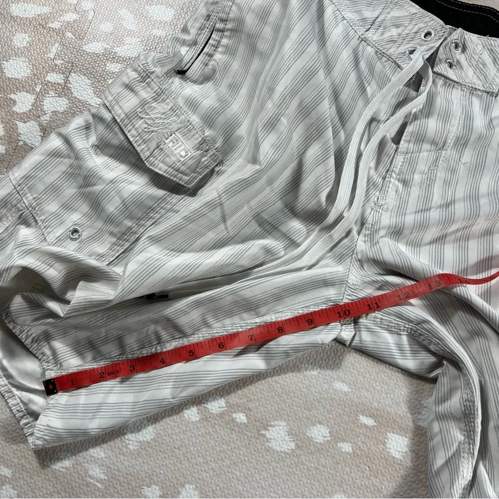O’Neill Men's Striped Hybrid Swim Board Shorts Gray and White Size 32 - Picture 6 of 6